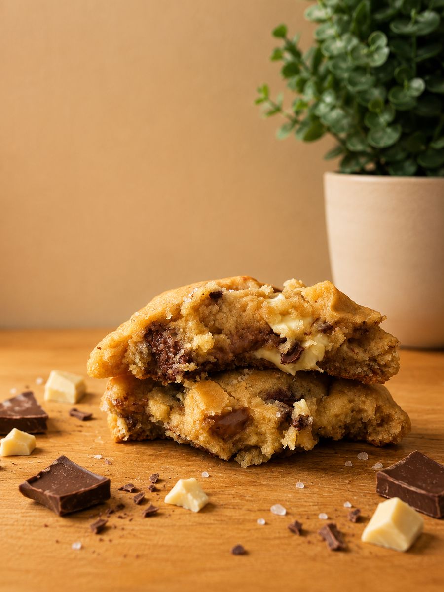 Cookie triple chocolat et fleur de sel